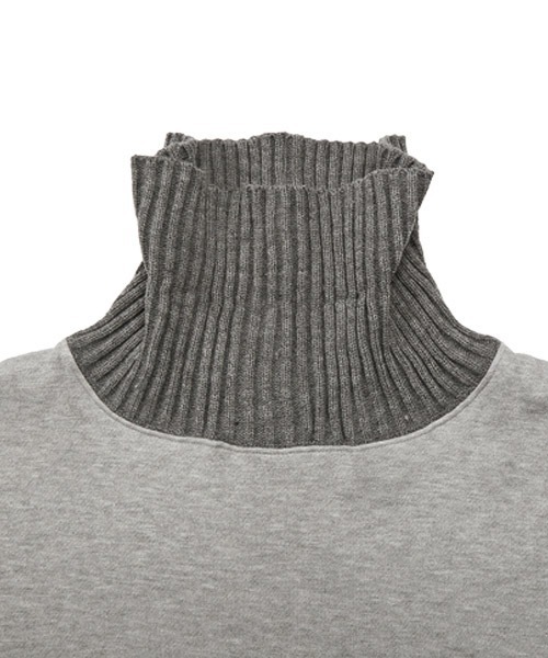 LUXSTYLE(ラグスタイル)の「裏起毛ニットタートルネックスウェット(ニット/セーター・メンズ・杢グレー/キナリ/ブラウン・M/L)」の15枚目の写真