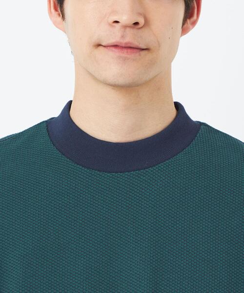 green label relaxing(グリーンレーベルリラクシング)の「鹿の子 モックネック ロングスリーブ カットソー(Tシャツ/カットソー・メンズ・ライトブルー/ネイビー/ベージュ・M/S/XL/L)」の7枚目の写真