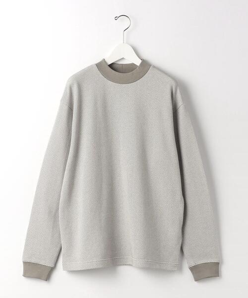 green label relaxing(グリーンレーベルリラクシング)の「鹿の子 モックネック ロングスリーブ カットソー(Tシャツ/カットソー・メンズ・ライトブルー/ネイビー/ベージュ・M/S/XL/L)」の11枚目の写真