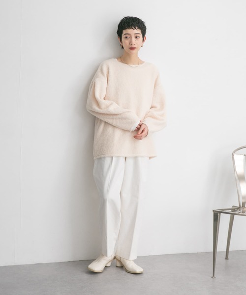 KBF（ケイビーエフ）の「前後2WAYボアトップス（Tシャツ/カットソー・レディース・ブラック/カーキ/アイボリー・ONE）」の10枚目の写真