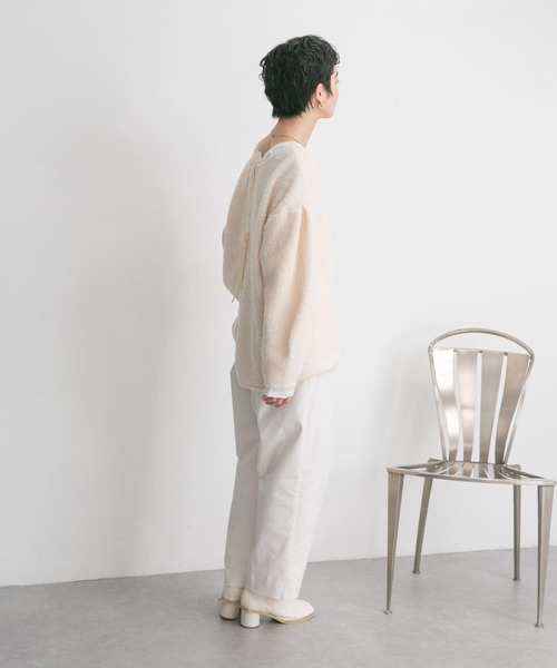 KBF（ケイビーエフ）の「前後2WAYボアトップス（Tシャツ/カットソー・レディース・ブラック/カーキ/アイボリー・ONE）」の11枚目の写真