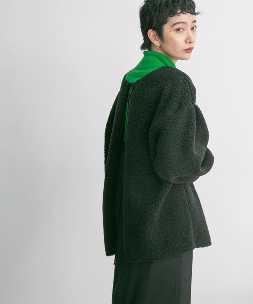 KBF（ケイビーエフ）の「前後2WAYボアトップス（Tシャツ/カットソー・レディース・ブラック/カーキ/アイボリー・ONE）」の16枚目の写真