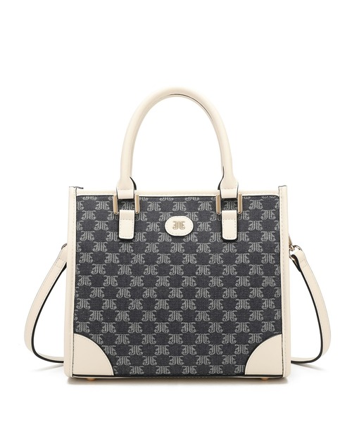 jouetie（ジュエティ）の「【jouetie/ジュエティ】JJモノグラムジャガード スクエアハンドバッグ（ハンドバッグ・レディース・アイボリー/ブラック/ベージュ/ダークブルー/キャメル・FREE）」の9枚目の写真
