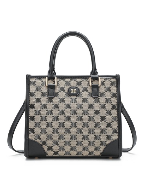 jouetie（ジュエティ）の「【jouetie/ジュエティ】JJモノグラムジャガード スクエアハンドバッグ（ハンドバッグ・レディース・アイボリー/ブラック/ベージュ/ダークブルー/キャメル・FREE）」の7枚目の写真