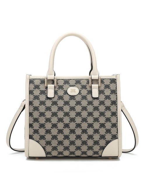 jouetie（ジュエティ）の「【jouetie/ジュエティ】JJモノグラムジャガード スクエアハンドバッグ（ハンドバッグ・レディース・アイボリー/ブラック/ベージュ/ダークブルー/キャメル・FREE）」の8枚目の写真