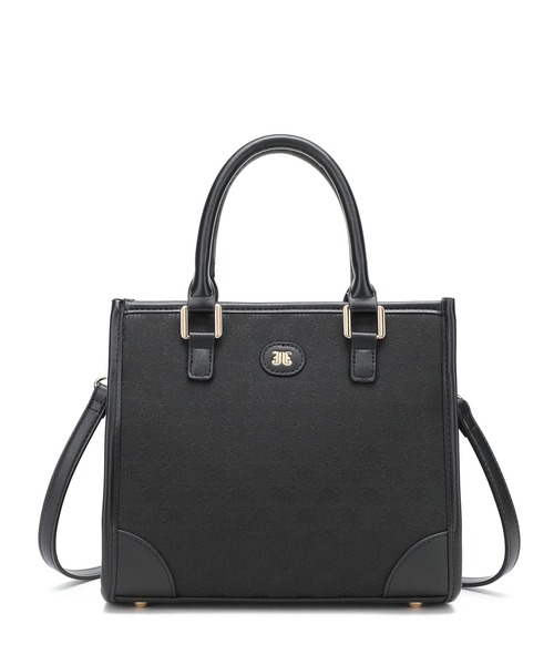 jouetie（ジュエティ）の「【jouetie/ジュエティ】JJモノグラムジャガード スクエアハンドバッグ（ハンドバッグ・レディース・アイボリー/ブラック/ベージュ/ダークブルー/キャメル・FREE）」の6枚目の写真