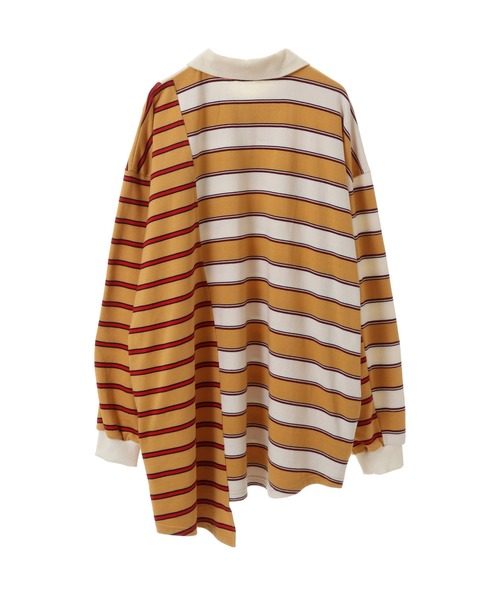 Candy Stripper（キャンディストリッパー）の「STRANGERS BORDER SWITCHED POLO トップス（ポロシャツ・レディース・ネイビー/イエロー・2）」の6枚目の写真