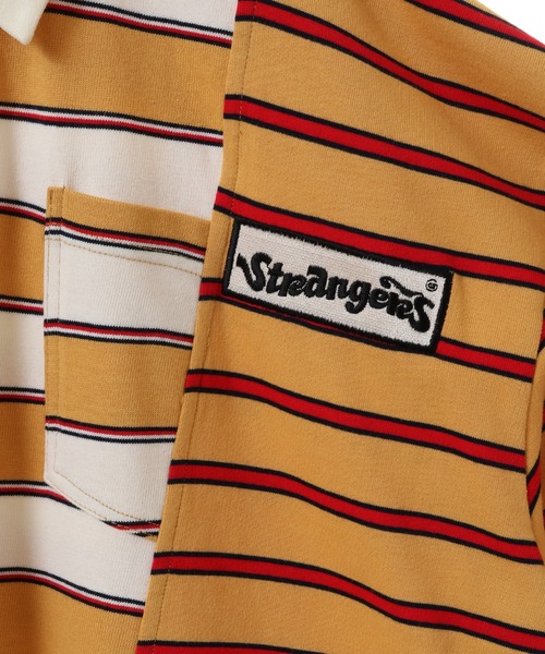 Candy Stripper（キャンディストリッパー）の「STRANGERS BORDER SWITCHED POLO トップス（ポロシャツ・レディース・ネイビー/イエロー・2）」の10枚目の写真
