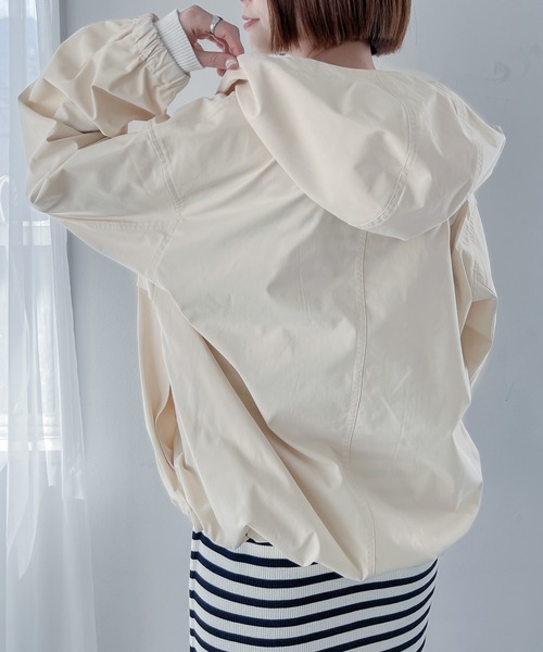 A part by（アパートバイ）の「アノラックパーカー（マウンテンパーカー・レディース・ブラック/アイボリー・FREE）」の22枚目の写真