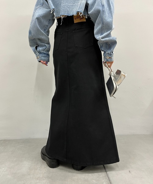 WHO'S WHO gallery(フーズフーギャラリー)の「スーパーロングスカート(スカート・レディース・ネイビー/レッド/ブラック/サックスブルー/ライトベージュ・FREE)」の10枚目の写真