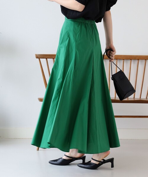 Ray BEAMS（レイビームス）の「Ray BEAMS / コットン ロング フレア スカート（スカート・レディース・ブラック/パープル/グリーン・0/1）」の17枚目の写真