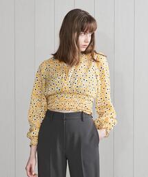 H　BEAUTY&YOUTH UNITED ARROWS | ＜H＞FLOWER PRINT SHRRING BLOUSE/ブラウス(シャツ/ブラウス)