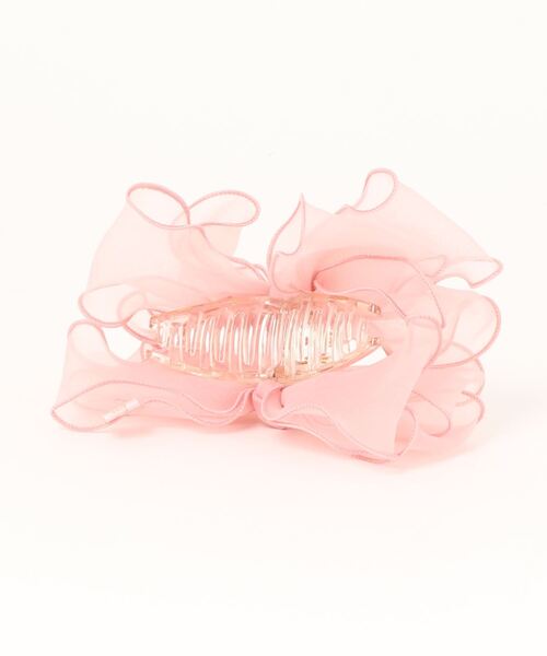lilLilly（リルリリー）の「オーガンジーリボンヘアクリップ（バレッタ/ヘアクリップ・レディース・グレー/ピンク/ホワイト/ブルー・FREE）」の15枚目の写真