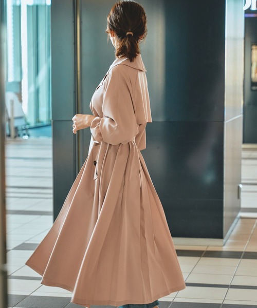 美品♡IENA【EMIN&PAUL】ドレスコート　トレンチコート　ブルー 美品♡IENA【EMIN&PAUL】ドレスコート トレンチコート ブルー