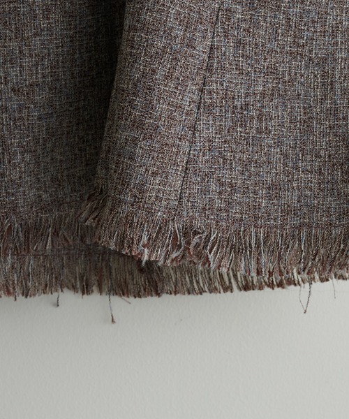 natural couture（ナチュラルクチュール）の「WEB限定カラー有り/サイドベルトデザインツィードジャンスカ（ジャンパースカート・レディース・オフホワイト/ミント/ブラウン/ブラック・FREE）」の12枚目の写真