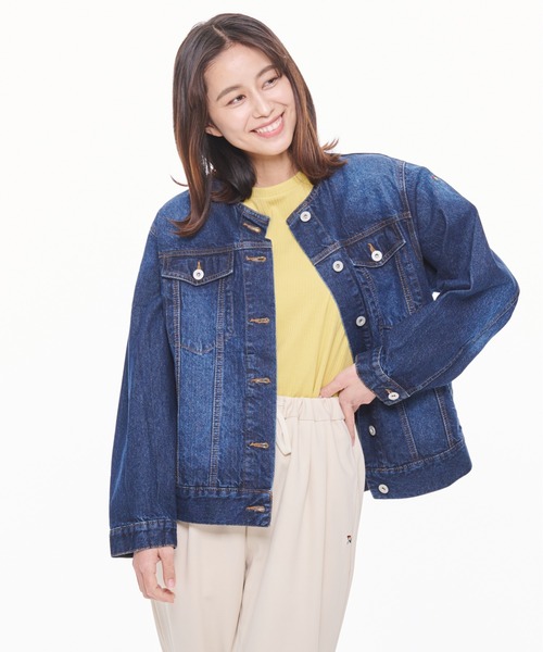 Arnold Palmer（アーノルドパーマー）の「ノーカラー オーバー デニム