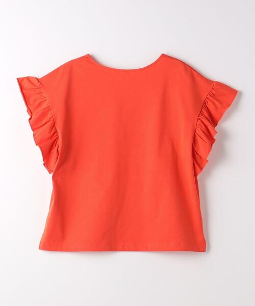 green label relaxing（グリーンレーベルリラクシング）の「フェミニン 袖フリル ショートスリーブ プルオーバー カットソー（Tシャツ/カットソー・レディース・ブラック/その他1/オレンジ・FREE）」の19枚目の写真