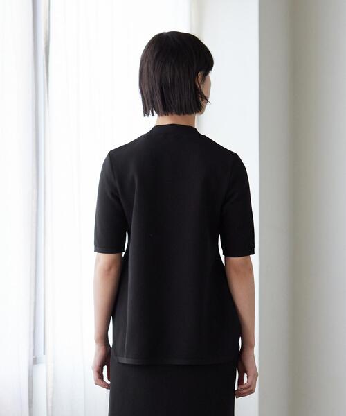 LANVIN en Bleu(ランバンオンブルー)の「【セットアップ対応商品】カーブスリットワッフルニット(ニット/セーター・レディース・グリーン/ブラック/ベージュ・38)」の13枚目の写真