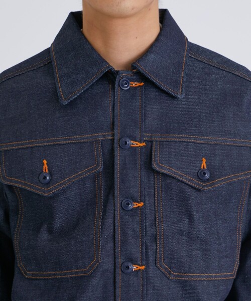 SASQUATCHfabrix.（サスクワァッチファブリックス）の「【Sasquatchfabrix./ サスクワァッチファブリックス】TROPICAL DRESS JACKET（デニムジャケット・メンズ・インディゴブルー・MEDIUM/LARGE）」の2枚目の写真