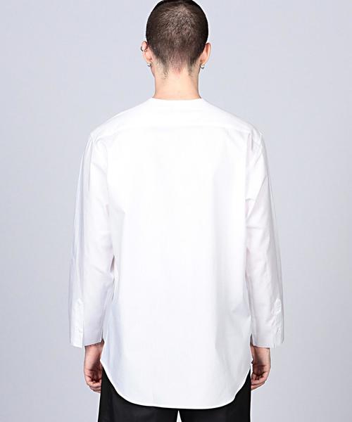 EN ROUTE（アンルート）の「ENR ブロードカットオフシャツ（シャツ/ブラウス・メンズ・ホワイト/ブラック・1/3/2）」の3枚目の写真