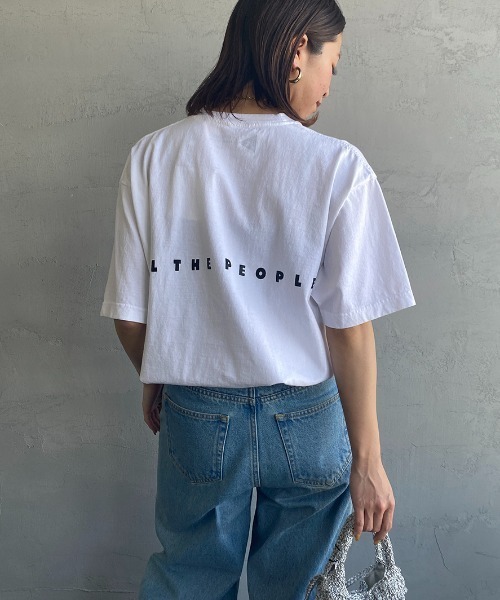 FUNG（ファング）の「[FUNG/ファング] LIVE MY OWN WAY カットオフプリントTシャツ（Tシャツ/カットソー・レディース・ワイン/ホワイト・M）」の7枚目の写真