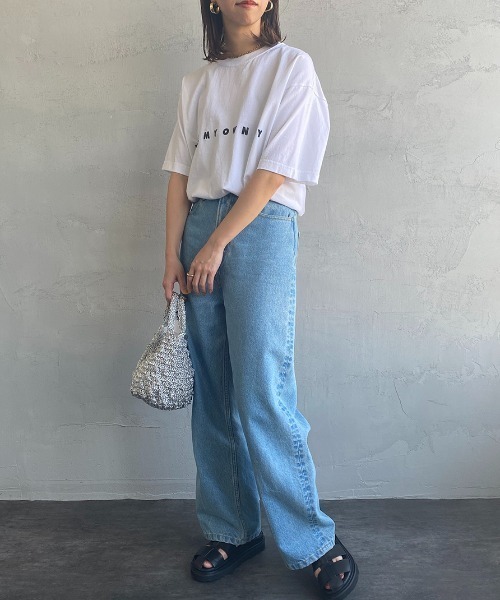 FUNG（ファング）の「[FUNG/ファング] LIVE MY OWN WAY カットオフプリントTシャツ（Tシャツ/カットソー・レディース・ワイン/ホワイト・M）」の3枚目の写真