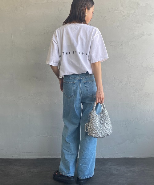 FUNG（ファング）の「[FUNG/ファング] LIVE MY OWN WAY カットオフプリントTシャツ（Tシャツ/カットソー・レディース・ワイン/ホワイト・M）」の9枚目の写真