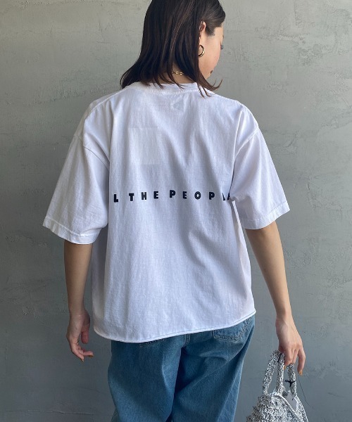 FUNG（ファング）の「[FUNG/ファング] LIVE MY OWN WAY カットオフプリントTシャツ（Tシャツ/カットソー・レディース・ワイン/ホワイト・M）」の12枚目の写真