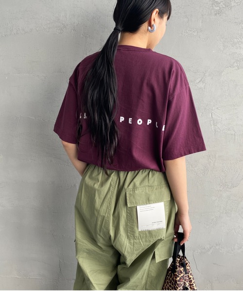 FUNG（ファング）の「[FUNG/ファング] LIVE MY OWN WAY カットオフプリントTシャツ（Tシャツ/カットソー・レディース・ワイン/ホワイト・M）」の17枚目の写真