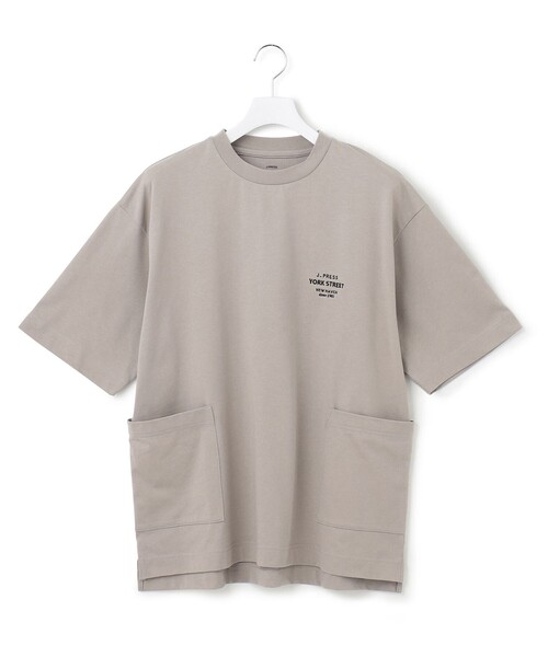 J.PRESS YORK STREET(ジェイプレスヨークストリート)の「【UNISEX】ワンポイント腰ポケットTシャツ(Tシャツ/カットソー・メンズ・グレー系/ネイビー系/ホワイト系/スモーキーグリーン系/オレンジ系/ベージュ系・SMALL/MEDIUM/LARGE)」の10枚目の写真