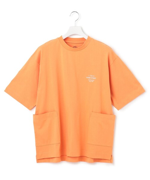 J.PRESS YORK STREET(ジェイプレスヨークストリート)の「【UNISEX】ワンポイント腰ポケットTシャツ(Tシャツ/カットソー・メンズ・グレー系/ネイビー系/ホワイト系/スモーキーグリーン系/オレンジ系/ベージュ系・SMALL/MEDIUM/LARGE)」の18枚目の写真