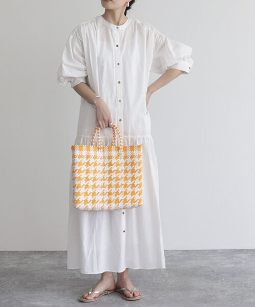 fredy emue（フレディエミュ）の「【fredyemueフレディエミュ】コードボリュームシャツワンピース（シャツワンピース・レディース・オフホワイト/ブラック/ピンク・38）」の4枚目の写真