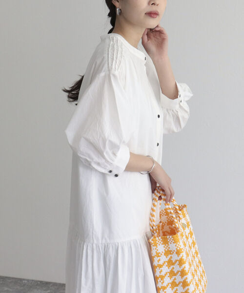 fredy emue（フレディエミュ）の「【fredyemueフレディエミュ】コードボリュームシャツワンピース（シャツワンピース・レディース・オフホワイト/ブラック/ピンク・38）」の5枚目の写真