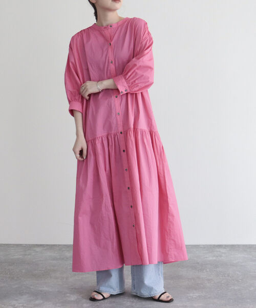 fredy emue（フレディエミュ）の「【fredyemueフレディエミュ】コードボリュームシャツワンピース（シャツワンピース・レディース・オフホワイト/ブラック/ピンク・38）」の16枚目の写真