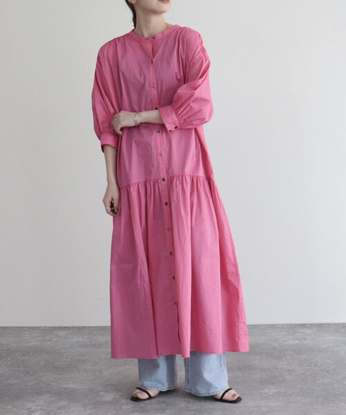 fredy emue（フレディエミュ）の「【fredyemueフレディエミュ】コードボリュームシャツワンピース（シャツワンピース・レディース・オフホワイト/ブラック/ピンク・38）」の6枚目の写真