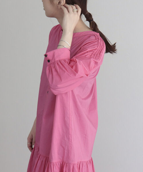 fredy emue（フレディエミュ）の「【fredyemueフレディエミュ】コードボリュームシャツワンピース（シャツワンピース・レディース・オフホワイト/ブラック/ピンク・38）」の11枚目の写真