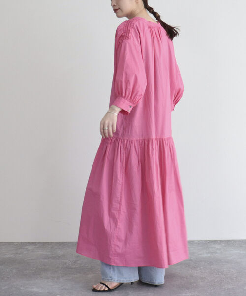 fredy emue（フレディエミュ）の「【fredyemueフレディエミュ】コードボリュームシャツワンピース（シャツワンピース・レディース・オフホワイト/ブラック/ピンク・38）」の7枚目の写真