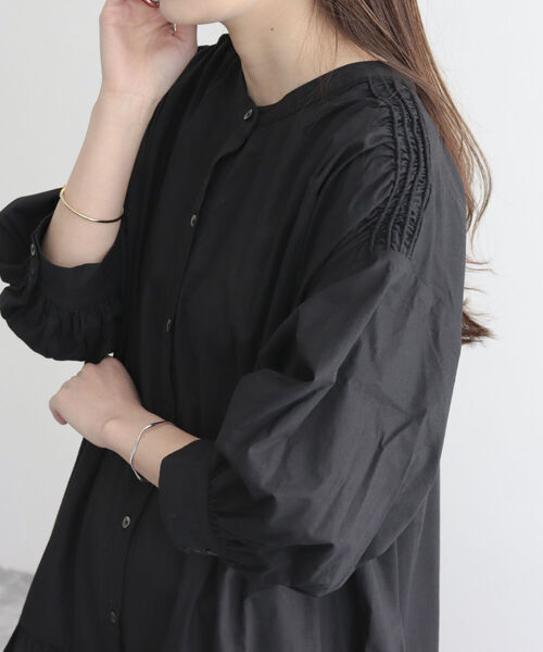 fredy emue（フレディエミュ）の「【fredyemueフレディエミュ】コードボリュームシャツワンピース（シャツワンピース・レディース・オフホワイト/ブラック/ピンク・38）」の13枚目の写真