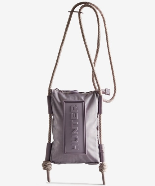 HUNTER（ハンター）の「HUNTER/ハンター ショルダーバッグ トラベル リップストップ リサイクル ナイロン フォンポーチ 耐水 UBP1514NRS（ショルダーバッグ・メンズ・ホワイト×レッド/ブラック/クリアイエロー/ホワイト/イエロー/ラベンダー/ブルー/ホワイト系その他/ライム/ピンク/オレンジ/ブラック×ピンク/カーキ/スカイブルー/シルバー/ブラック×ブラック・FREE）」の11枚目の写真