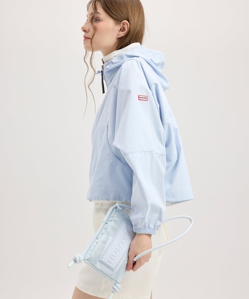 HUNTER（ハンター）の「HUNTER/ハンター ショルダーバッグ トラベル リップストップ リサイクル ナイロン フォンポーチ 耐水 UBP1514NRS（ショルダーバッグ・メンズ・ホワイト×レッド/ブラック/クリアイエロー/ホワイト/イエロー/ラベンダー/ブルー/ホワイト系その他/ライム/ピンク/オレンジ/ブラック×ピンク/カーキ/スカイブルー/シルバー/ブラック×ブラック・FREE）」の9枚目の写真