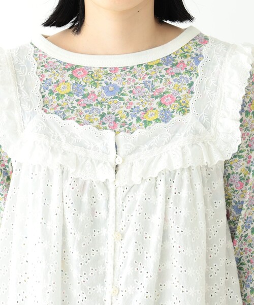 BEAMS BOY(ビームスボーイ)の「BEAMS BOY / カットワーク ノースリーブ ブラウス(シャツ/ブラウス・レディース・ブラック/オフホワイト・ONE SIZE)」の16枚目の写真