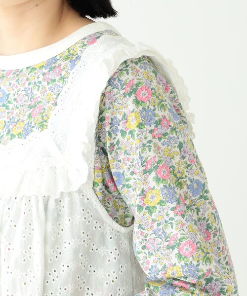 BEAMS BOY(ビームスボーイ)の「BEAMS BOY / カットワーク ノースリーブ ブラウス(シャツ/ブラウス・レディース・ブラック/オフホワイト・ONE SIZE)」の17枚目の写真