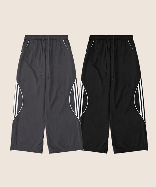 Ressaca(レサーカ)の「サイドライン ワイドシルエットイージートラックパンツ(その他パンツ・メンズ・ブラック/チャコールグレー・XL/L/M)」の6枚目の写真