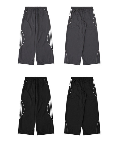 Ressaca(レサーカ)の「サイドライン ワイドシルエットイージートラックパンツ(その他パンツ・メンズ・ブラック/チャコールグレー・XL/L/M)」の14枚目の写真