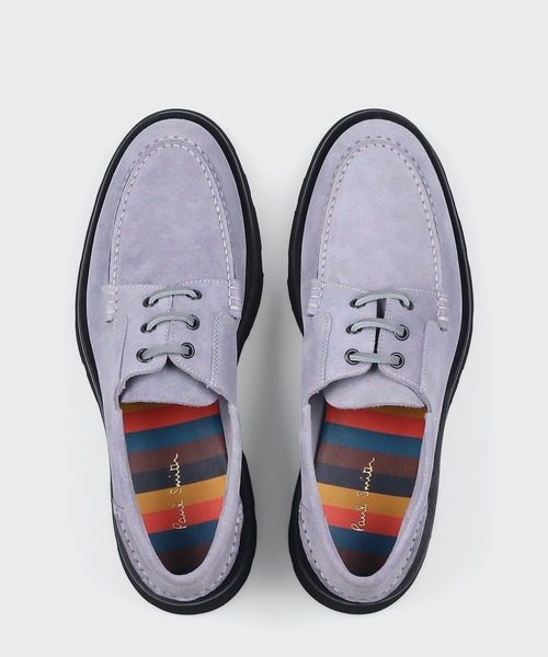 Paul Smith(ポールスミス)の「レザー ボートシューズ / 130823 SKYL(ドレスシューズ・メンズ・ブラック/グレイッシュブルー・LARGE/MEDIUM)」の5枚目の写真