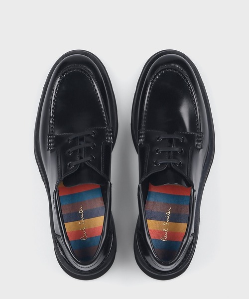 Paul Smith(ポールスミス)の「レザー ボートシューズ / 130823 SKYL(ドレスシューズ・メンズ・ブラック/グレイッシュブルー・LARGE/MEDIUM)」の8枚目の写真
