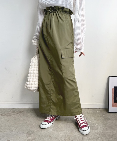 Futier land（フューティアランド）の「ベネシャンカーゴスカート（スカート・レディース・アイボリー/ブラック/カーキ/イエロー・FREE）」の3枚目の写真