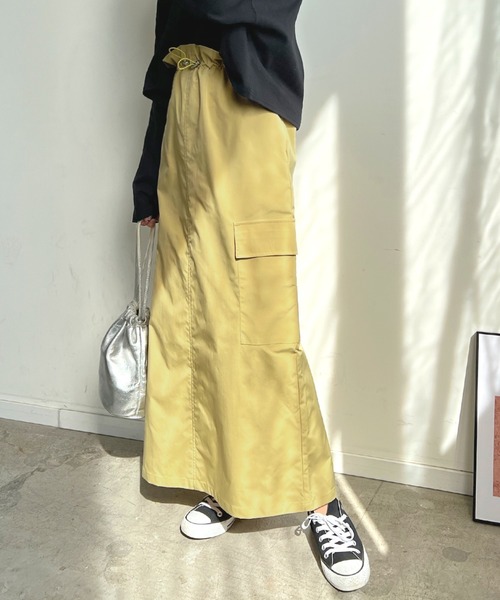 Futier land（フューティアランド）の「ベネシャンカーゴスカート（スカート・レディース・アイボリー/ブラック/カーキ/イエロー・FREE）」の4枚目の写真