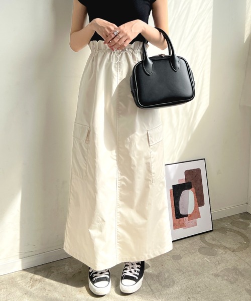 Futier land（フューティアランド）の「ベネシャンカーゴスカート（スカート・レディース・アイボリー/ブラック/カーキ/イエロー・FREE）」の2枚目の写真