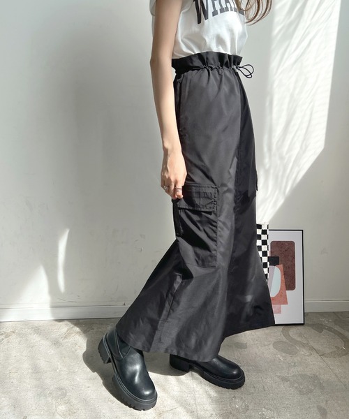 Futier land（フューティアランド）の「ベネシャンカーゴスカート（スカート・レディース・アイボリー/ブラック/カーキ/イエロー・FREE）」の20枚目の写真